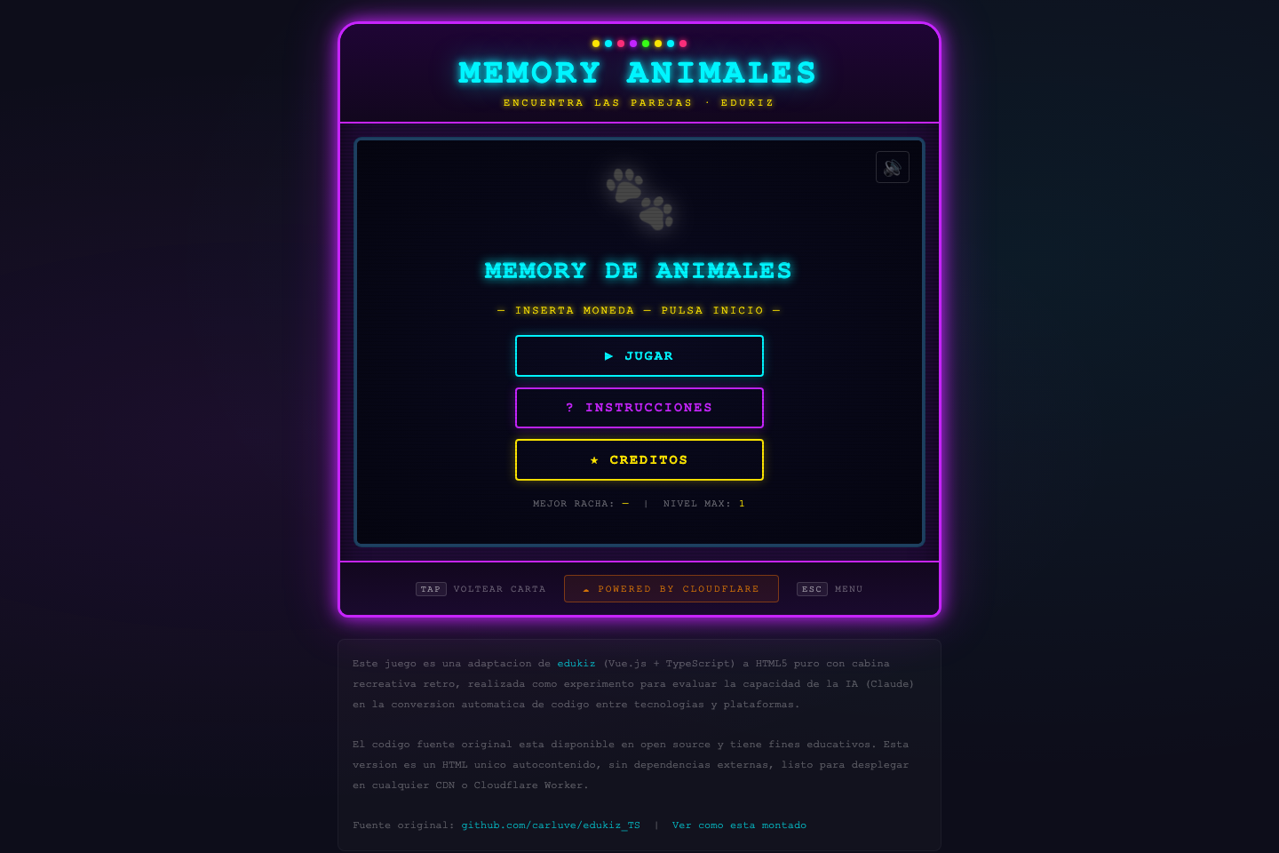 Memory Animales